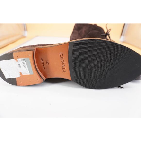 Canali Dark Brown Suede Chukka Hiking Boots Size 9 New Lace Up $645 Ankle main image 5